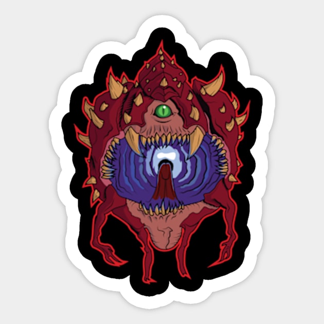 Cacodemon Sticker by tinman888